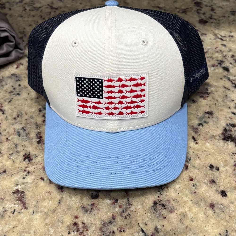 Columbia Patriotic Fish Design  hat ball cap unisex